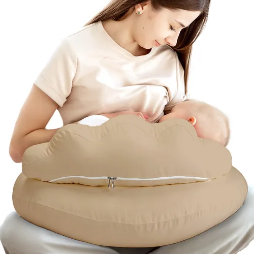 Miniatura 17 de Almohada de lactancia PILLANI para lactancia materna, almohadas de lactancia para el apoyo de la mamá y la comodidad del bebé, cubierta de algodón