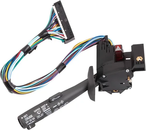 Miniatura 2 de OCPTY Interruptor combinado multifunción: señal de giro, arandelas de limpiaparabrisas, peligro, control de crucero - negro, actuador de botón