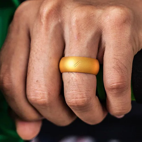 Miniatura 2 de Anillo de boda de silicona ThunderFit para hombres, banda de boda de goma, ancho 8.7 mm0.34 pulgadas, grosor 2.5 mm0.09 pulgadas.