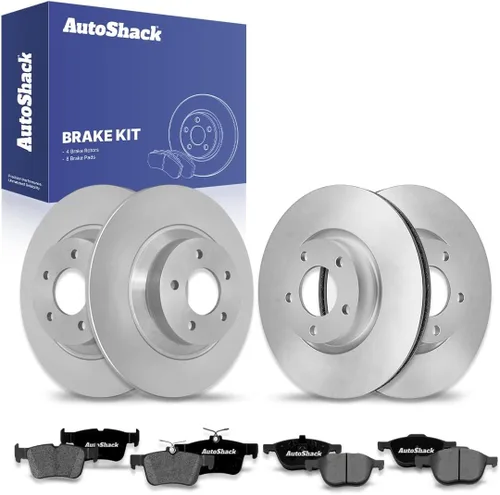 Miniatura 8 de AutoShack Rotores de freno con pastillas de freno delanteras y traseras Rotor de freno y pastillas de repuesto para Mazda 5 2.3L 2.5L FWD