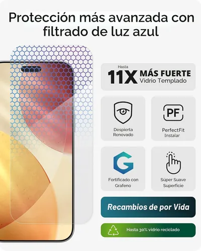 Miniatura 2 de ZAGG XTR5 - Protector de pantalla para iPhone 17 Pro Max, vidrio, protección contra la luz azul, 11 veces más fuerte, tecnología Eyesafe CPF60