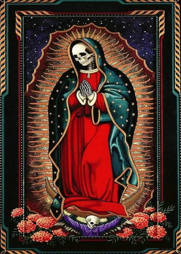 Miniatura 6 de Simsant Blacklight Wizard Skull Tapestry - Solar Iris UV Sol y Luna Star y Cloud Tarot - Tamaño grande 40 x 60 pulgadas para habitación YGTLSSI18