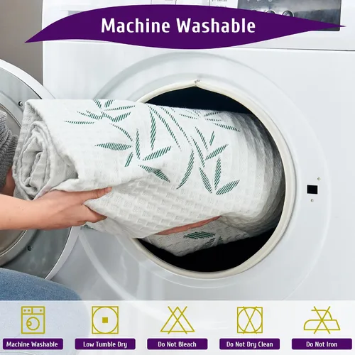 Miniatura 8 de Protector de colchón impermeable de tamaño matrimonial, transpirable y refrescante, estilo sábanas bajeras, bolsillos de 6 a 16 pulgadas