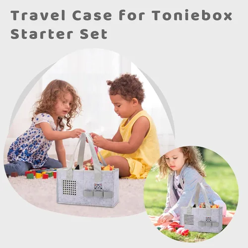Miniatura 6 de MEILADY-X Estuche para juego de iniciación Toniebox - Bolsa para figuras Tonies Estuche de transporte portátil para juguete musical educativo