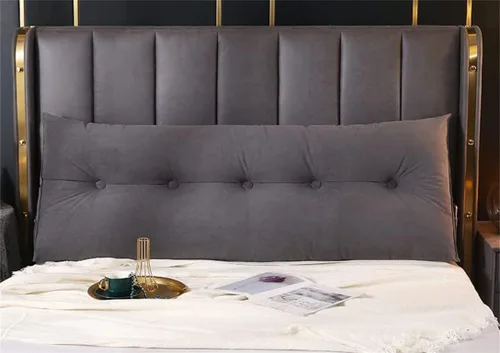 Miniatura 8 de Almohada triangular para cabecero, cojín grande para cabecero, almohada de lectura, respaldo de posicionamiento, cojín para cama de día con funda