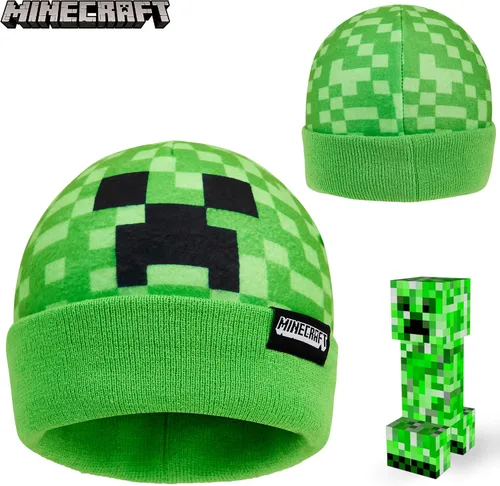 Miniatura 7 de Minecraft Conjunto de gorro o gorro y guantes para niños, conjunto de invierno para niños, gorro de invierno cálido, regalos de juegos para niños