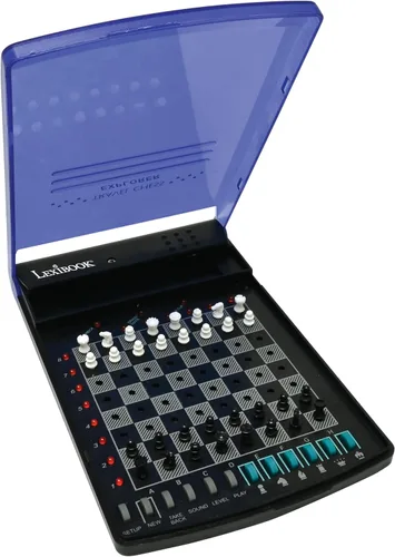Miniatura 2 de Lexibook, Juego de ajedrez electrónico de viaje, 32 piezas, 64 niveles de dificultad, 1 a 2 jugadores, juego de estrategia, juego de mesa familiar