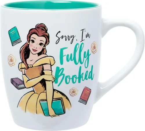 Miniatura 25 de Silver Buffalo Disney Princess La Bella y la Bestia Belle Sueños en Flor Rosas Taza de cerámica con asa esculpida en 3D, 20 onzas Belle Dreams in