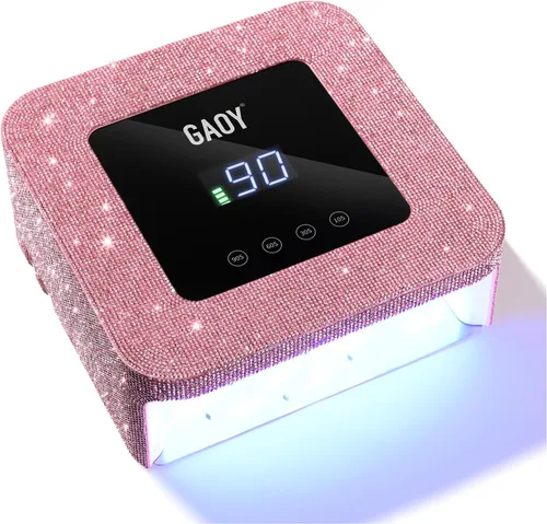 Miniatura 9 de GAOY Lámpara de uñas LED UV inalámbrica para uñas de gel, luz UV recargable, secadora de uñas profesional con 4 temporizadores, sensor automático