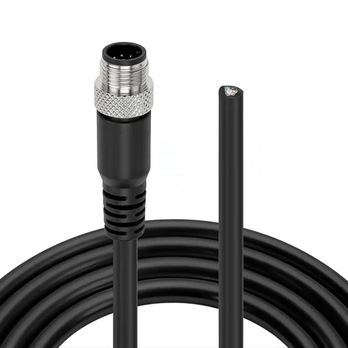 Miniatura 7 de M12 - Conector de sensor hembra de 8 pines para volar Cable de protección eléctrica impermeable para aplicaciones de automatización