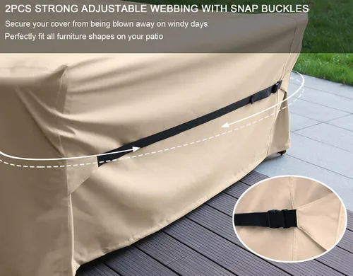 Miniatura 5 de Fundas para Juego de Muebles de Patio Impermeables Funda para Juegos de Conversación de Patio Funda para Sofá Seccional de Exterior Fundas