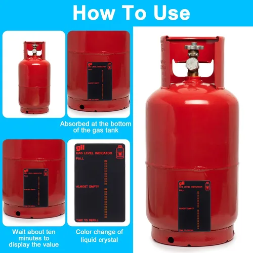 Miniatura 7 de Ptwola 2 Piezas Indicador de Nivel de Gas Indicador de Tanque de Propano Reutilizable Indicadores de Nivel de Combustible Adhesivo para Cocina