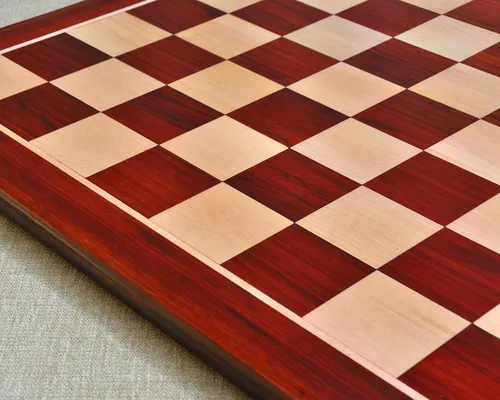 Miniatura 8 de Luxury Solid Wooden Chess Board – Blood Red Bud Rosewood (Padauk), 23" 60 mm Squares Handmade Premium Board