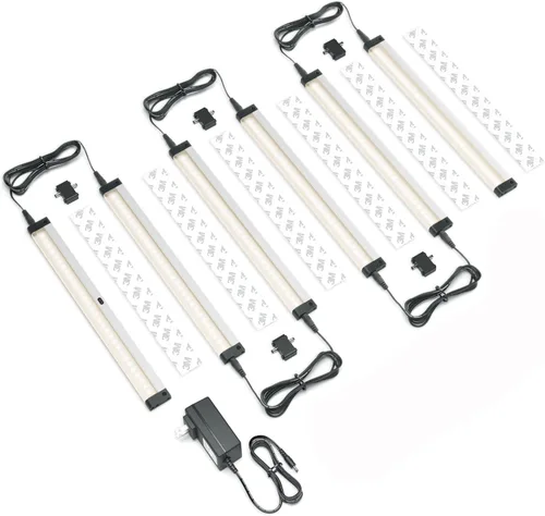 Miniatura 8 de EShine Juego de iluminación LED de bajo clóset, regulable, 4 paneles Onda manual activada - Control de atenuación por aproximación - Brillante