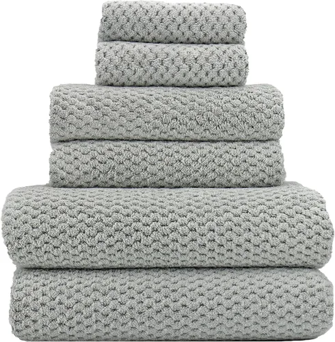 Miniatura 19 de YTYC Toallas, toallas de baño extra grandes de 29 x 59 pulgadas para baño, toallas de ducha súper suaves de secado rápido, peso ligero, microfibra
