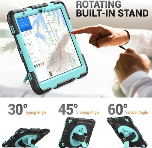 Miniatura 5 de HXCASEAC Funda resistente para Samsung Galaxy Tab S10 Lite / S10 FE / S9 FE 10.9 pulgadas 5G Soporte para S Pen Protector de pantalla Correa