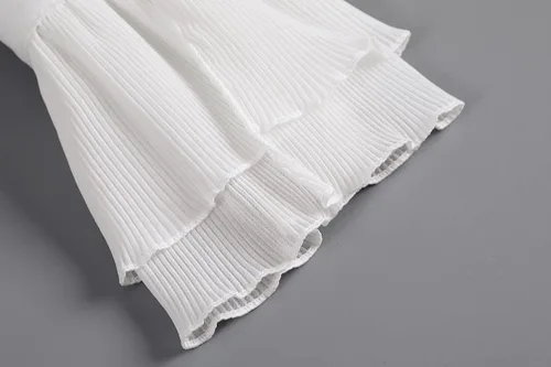 Miniatura 7 de Elegtiskas Puños de muñeca desmontables, camisa desmontable con cuerno, puños falsos para mujeres y niñas, Blanco