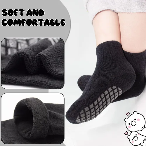 Calcetines de agarre para niños pequeños, 15 pares, calcetines antideslizantes para bebés con pinzas para niños y niñas, calcetines antideslizantes