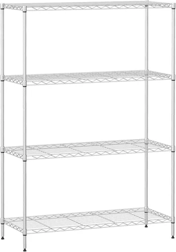 Miniatura 17 de FDW - Estantería metálica : 6 estantes de alambre de acero resistente ajustables, con ruedas, 48 pulgadas (L) x 18 pulgadas (An) x 76 pulgadas (A)