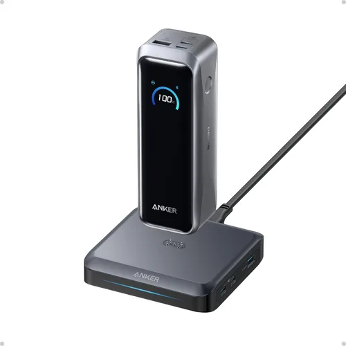Miniatura 9 de Anker Prime Power Bank, cargador portátil de 3 puertos de 20,100 mAh con salida máxima de 220 W, carga bidireccional, aprobado por la TSA, control