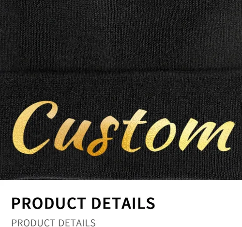 Miniatura 8 de Gorro de punto de invierno personalizado con tu texto y foto para hombres y mujeres