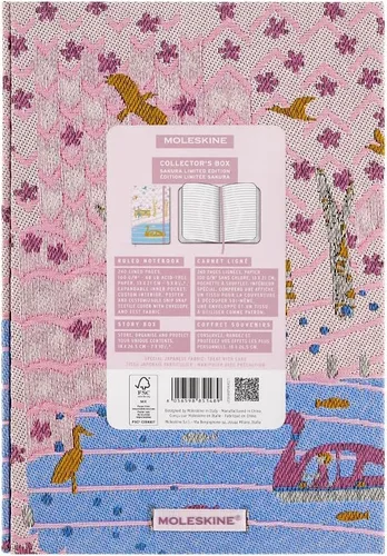 Miniatura 5 de Moleskine Edición Limitada Sakura - Cuaderno, tapa dura, grande (5 x 8.25 pulgadas), a rayas/con líneas, Caja de Coleccionista Premium Swan