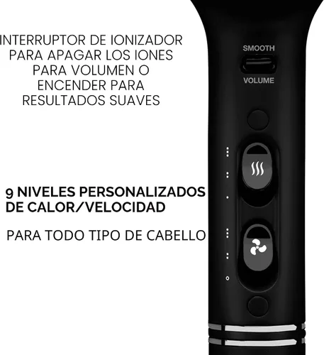 Miniatura 3 de HOT TOOLS Pro Artist - Secador de pelo negro dorado, secado rápido con calentamiento uniforme para menos daño y doble voltaje, secador de pelo