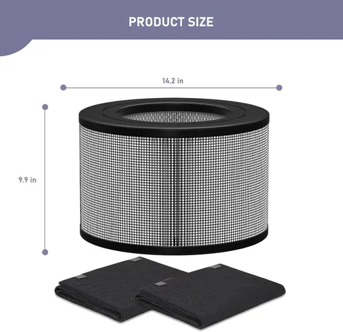 Miniatura 5 de Ontheone 50250-S - Juego de filtros HEPA de repuesto y prefiltro de carbono compatible con purificador de aire Honey-well 24000 24500 50250-S 52500