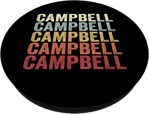 Miniatura 2 de Campbell Florida Campbell FL Retro Vintage Text PopSockets Swappable PopGrip