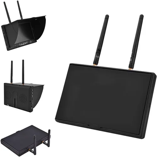 Miniatura 5 de FPV Monitor Dual Receptor 5.8GHz 40Channels 7Inch LCD Monitor/Pantalla Receptor Monitor para FPV Drone Quadcopter con Receptor Inalámbrico 140/120
