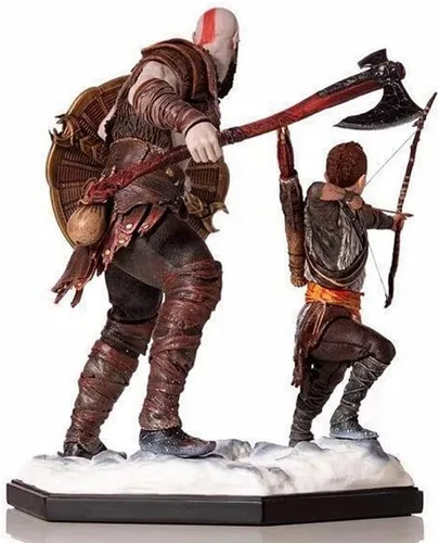 Miniatura 5 de REOZIGN Figura de Ragnarok, Figuras de acción de Kratos y Atreus, figura de personaje de juego de PVC de 20 cm/7.9 pulgadas estatua de decoración