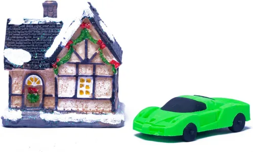Miniatura 2 de RONDURE Lindos borradores para niños, 14 borradores divertidos para automóvil, vehículo, motocicleta, mezcla, rompecabezas