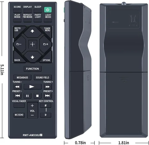 Miniatura 8 de RMT-AM330U Reemplazar Control Remoto Aplicable para Sistema de Audio Sony MHC-V50 MHC-M20 MHC-V21 MHC-V77W MHC-V71 MHC-V90W SHAKE-X10 SHAKE-X30