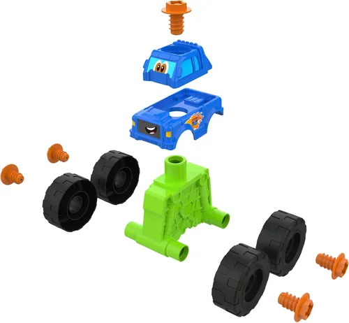 Miniatura 7 de Build-A-Buddy Camión Monstruo Juguete - Juguetes de Construcción 2-en-1 para Desmontar y Jugar - Juegos de Construcción para Niños - Juguetes