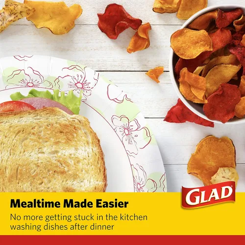 Miniatura 5 de Glad - Platos de papel desechables cuadrados para todas las ocasiones