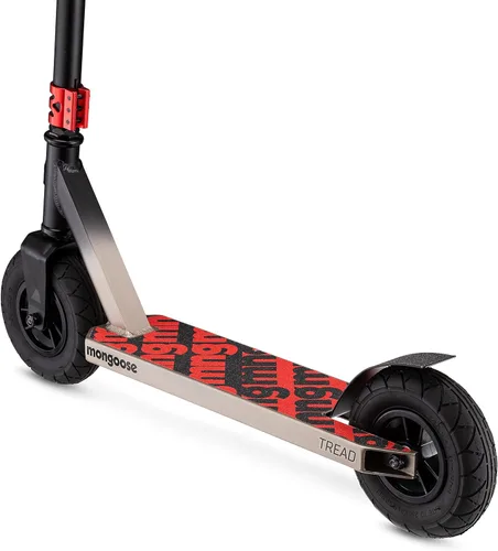 Miniatura 7 de Mongoose Tread - Patinete de suciedad Freestyle para niños y adultos, neumáticos grandes rellenos de aire de 7.874 in, ideal para suciedad y grava