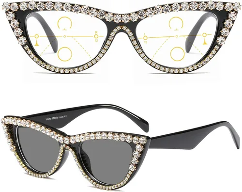 Miniatura 6 de Gafas de lectura multifocales progresivas fotocromáticas para mujeres que conducen ojo de gato lectores gafas de sol de transición Con