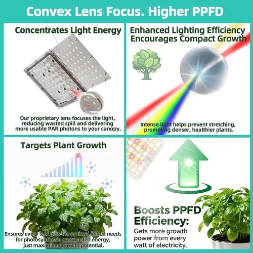 Miniatura 3 de Luz LED de doble cabezal para plantas de interior, luz de gabinete inferior de espectro completo para estantes, foco de alta PPFD con temporizador