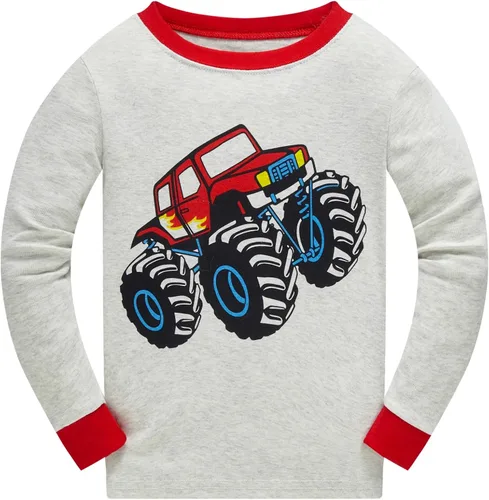 Miniatura 2 de Conjunto de pijama de planeta para niños, 100% algodón, 2 piezas, ropa de dormir de manga larga, conjuntos de ropa de dormir para niños, camisas