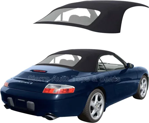 Sierra Auto Tops Convertible Top Reemplazo para Porsche 996 Carrera 1998-2001, lona alemana A5, negro