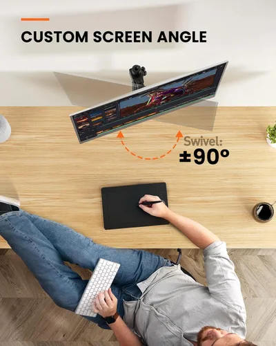Miniatura 4 de Ergear Soporte de monitor para la mayoría de pantallas de computadora de 13 a 32 pulgadas de hasta 17.6 libras, elevador de monitor LED LCD