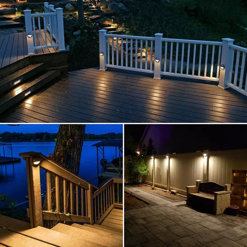 Miniatura 4 de SUNVIE Luces de cubierta de bajo voltaje con conector Fastlock2 de cable de 5 W, luces LED para escalones de paisaje, iluminación de acento al aire