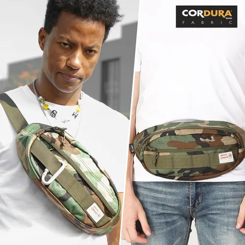 Miniatura 8 de Rough Enough - Riñonera cruzada para hombre, Camo, Riñonera de camuflaje militar