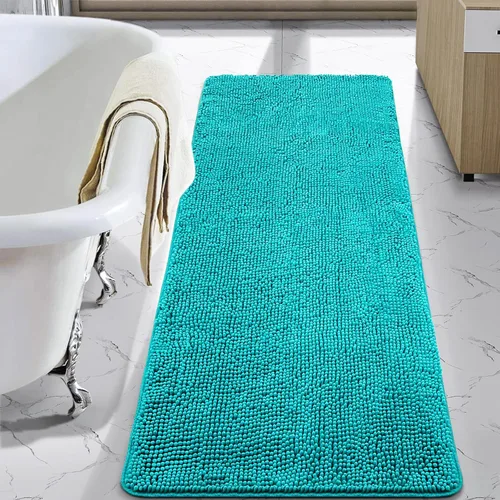 Miniatura 32 de LOCHAS Alfombra de Baño de Lujo Lanuda Tapete de Baño 24 x 17 Pulgadas, Alfombras de Baño Lavables Antideslizantes para Baño y Ducha, Alfombras