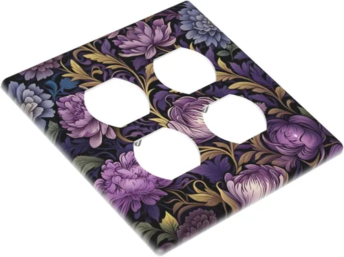Miniatura 30 de Decorative Outlet Covers Blue Background White Cat Daisy Floral 2-Gang 1-Gang Wall Plate Single Toggle/Rocker Farmhouse Style Light Switch Covers