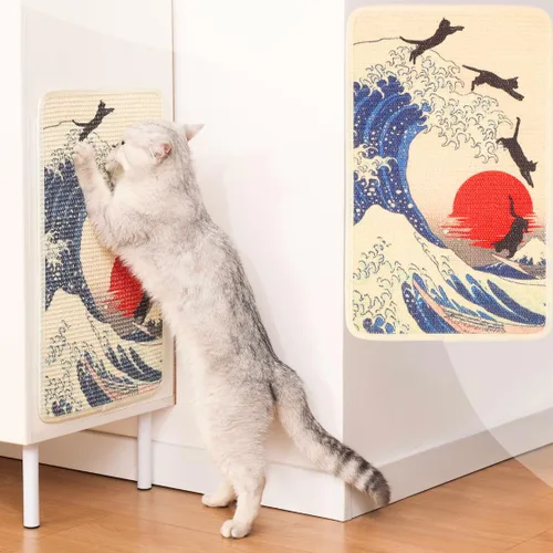 Miniatura 9 de Furrther Tapete rascador de sisal para gatos (uso en la pared, sofá y alfombra), superficie resistente a los arañazos – 21.7 x 13 pulgadas