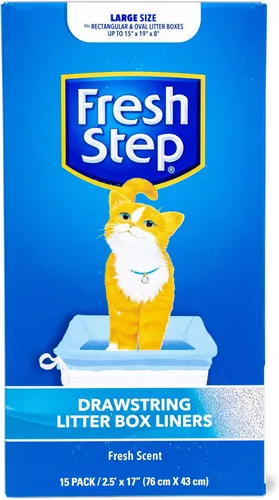 Miniatura 10 de Fresco Paso Cordón Cat Litter Box Liners, perfumado, tamaño jumbo, 36" x 19" - 7 unidades por caja, 2 cajas