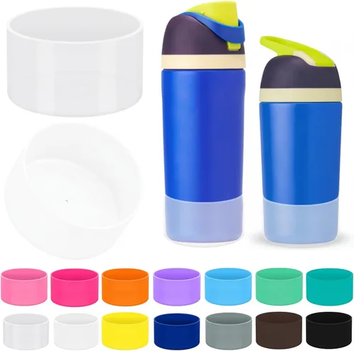 Miniatura 10 de 2 botas protectoras de silicona compatibles con Owala Kids de 16 onzas y 14 onzas, accesorios para 12 onzas, antideslizantes, resistentes a