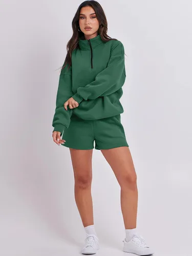 Miniatura 7 de ANRABESS Conjunto de dos piezas para mujer, conjunto de manga larga para gimnasio, ropa de moda de primavera 2024