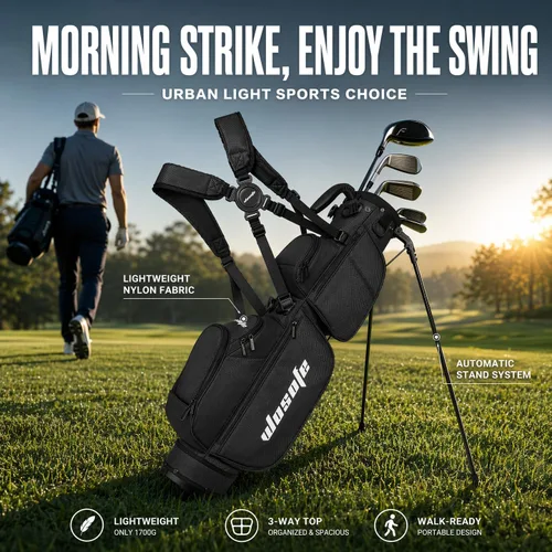 Miniatura 4 de Bolsa de golf con divisores de 3 vías, ligera para hombres y mujeres, mini bolsa de golf pequeña para Par3, bolsa de práctica y cursos ejecutivos